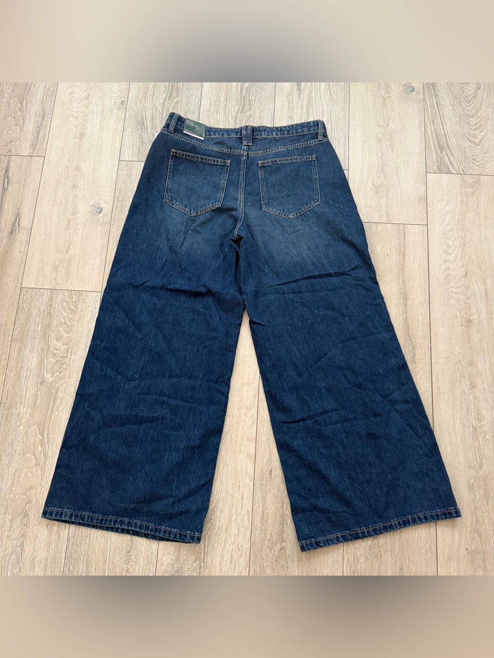 wild fable Dark Blue mid-rise Ultra Wide-Leg Jeans size 12 - Picture 6 of 7